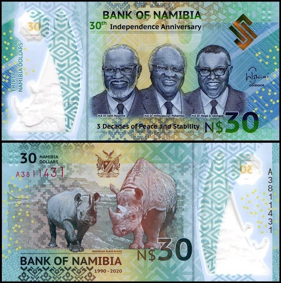 Namibia 30 Namibia Dollars, 2020, P-18, UNC, Commemorative, Polymer