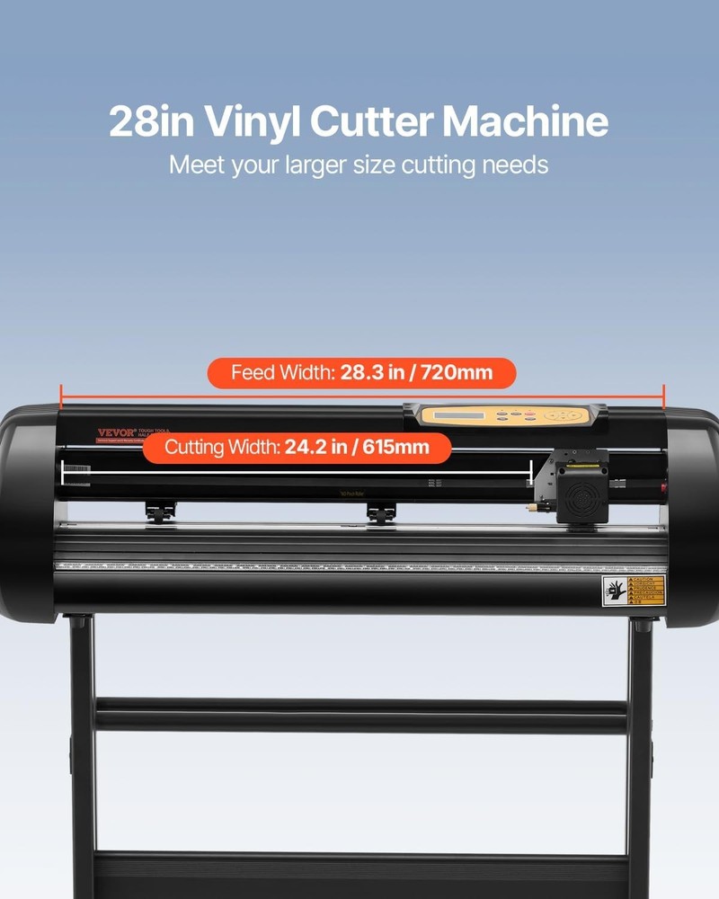 28" Vinyl Cutter Plotter Bundle Adjustable Force Speed Sign Cutting Machine