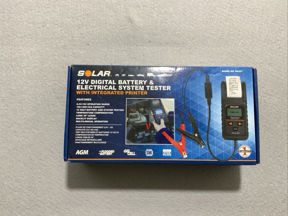 Clore Automotive BA227 Electronic Battery & System Tester w/ Printer