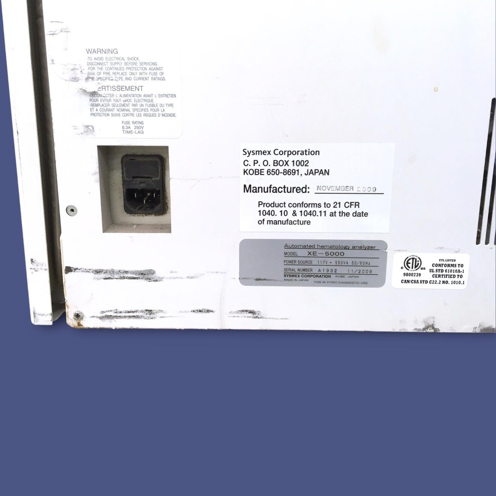 Sysmex XE-5000 Hematology Analyzer