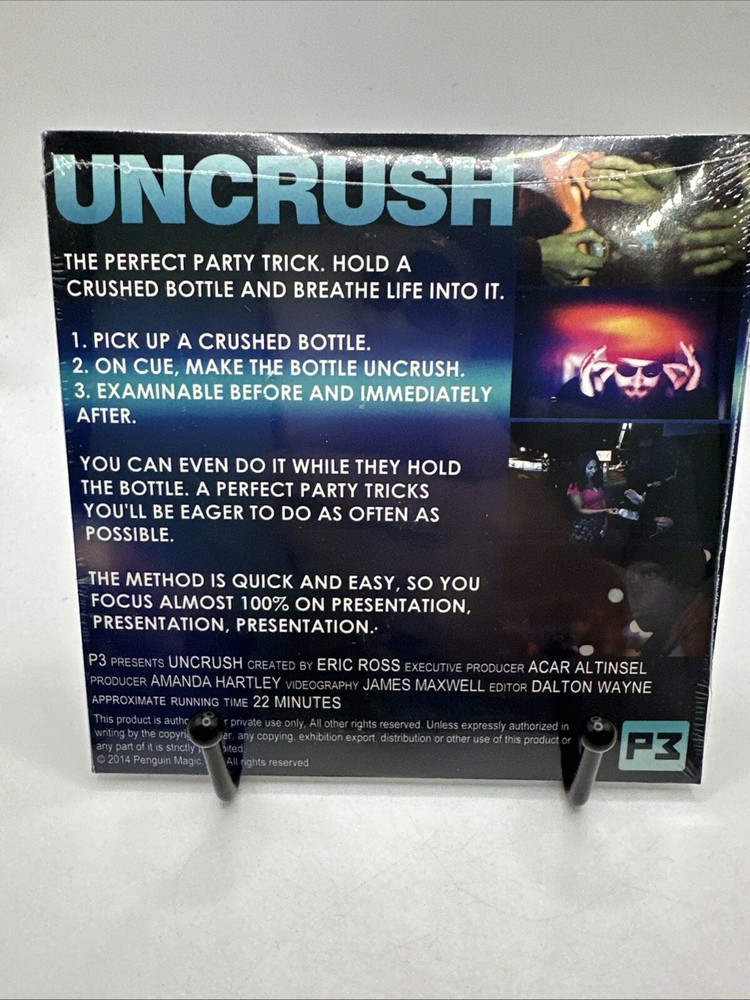 UNCRUSH P3 Eric Ross Magic Tricks New DVD