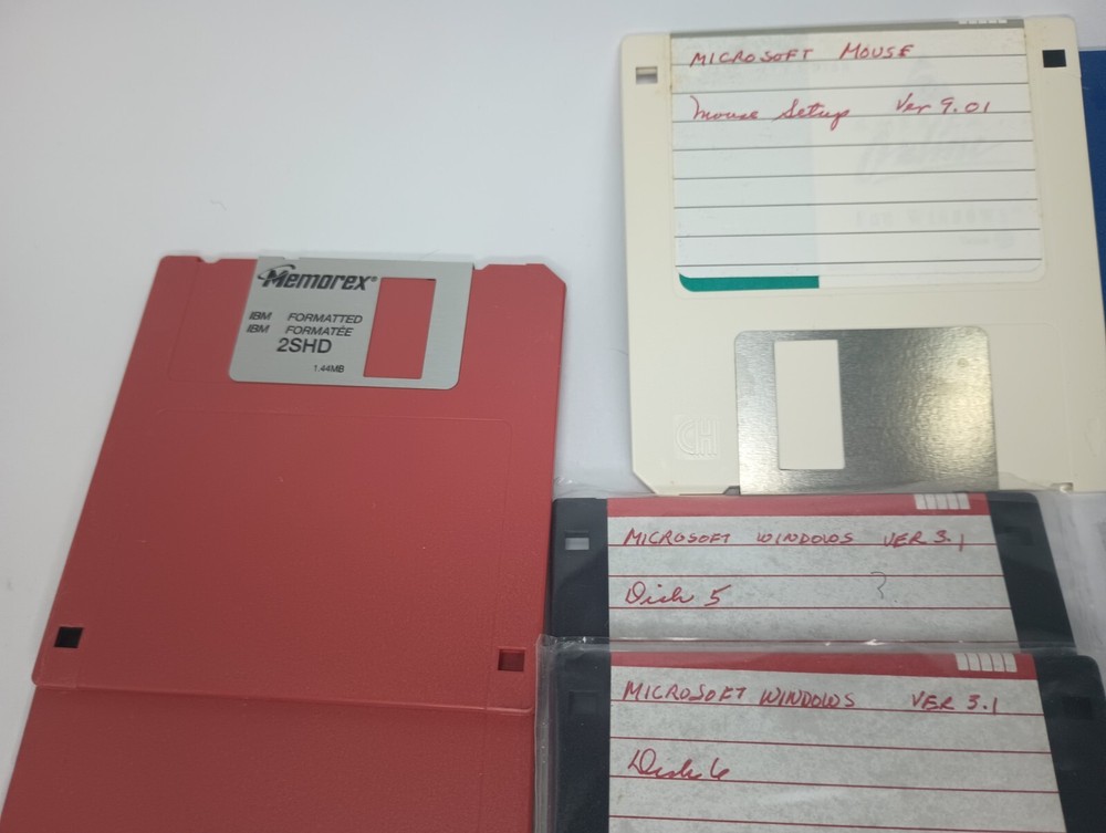 lot of vintage computer disk