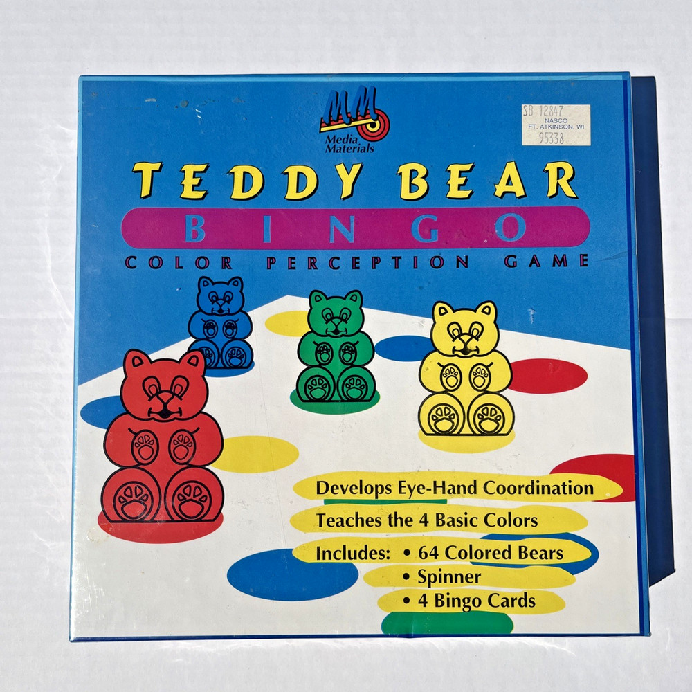 MB Teddy Bear Bingo Color Perception Game  NEW