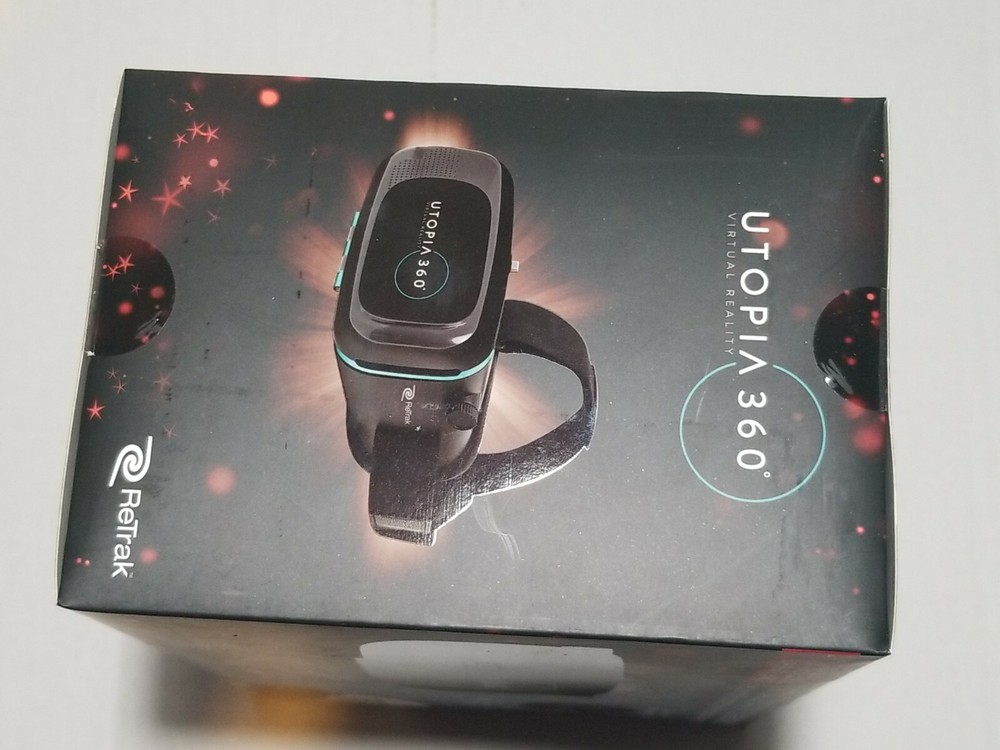 Utopia ReTrak 360 Degree 3D VR Headset Bundle Bluetooth Earbuds & Controller NIB