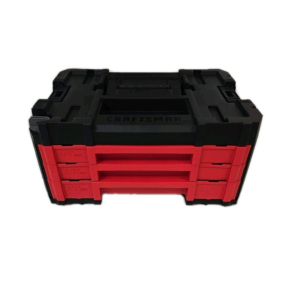 Empty Craftsman 3 Drawer Tool Case Versastack 242 PC *NO TOOLS, CASE ONLY*