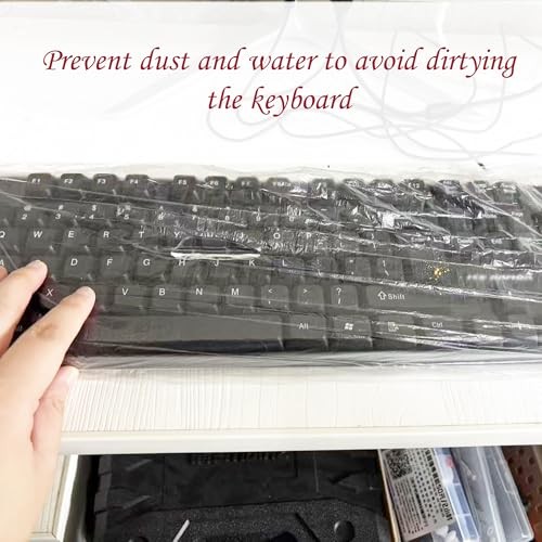 50Pcs Keyboard Cover - Disposable Keyboard Protector for Desktop Dustproof