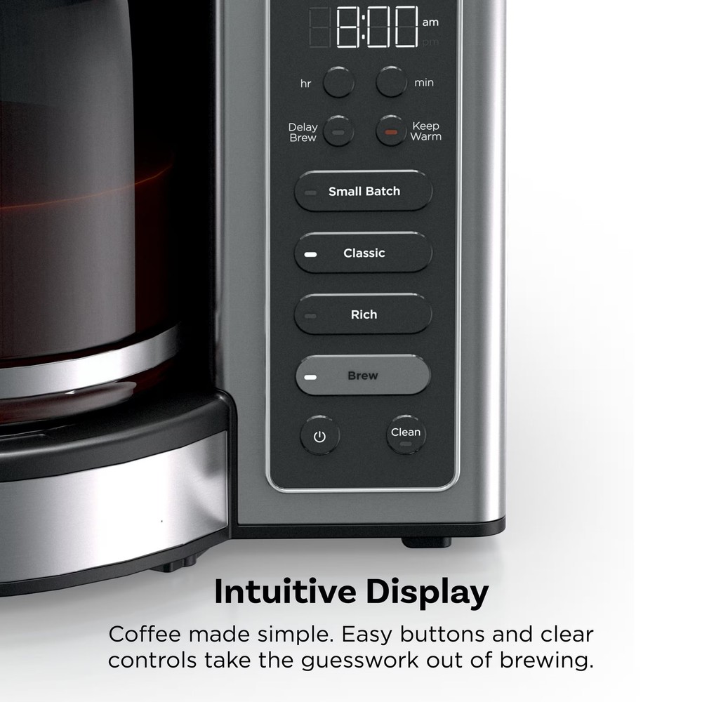 Ninja - Fresh Brew 14-Cup Programmable Coffee Maker - Stainless Steel