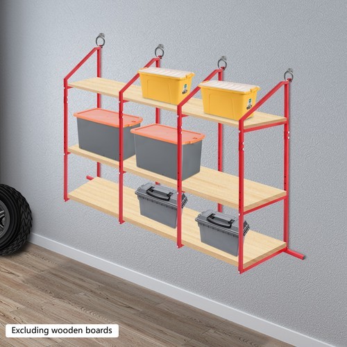 Heavy Duty 4 Pack of 3 Tier Shipping Container Shelf Brackets Container Shelves