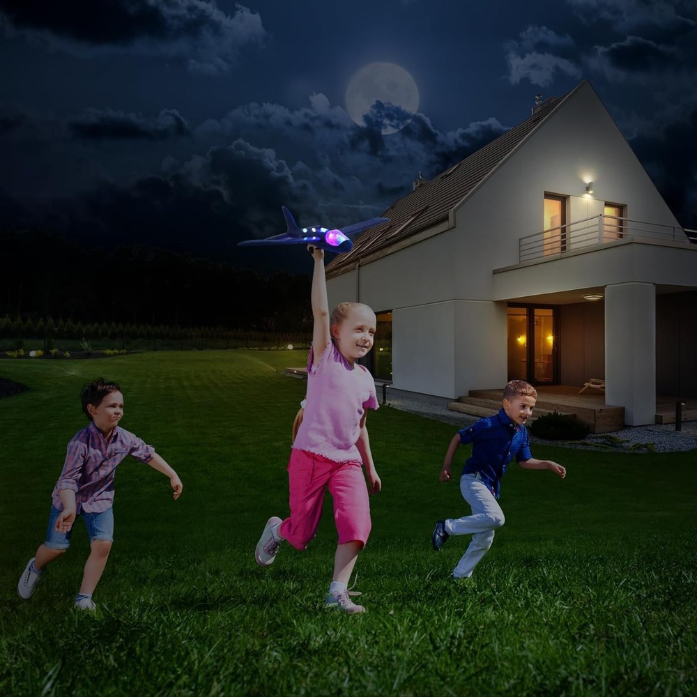 Ultimate 4 Pack Airplane Launchers with LED Features, Encouraging Active Play!