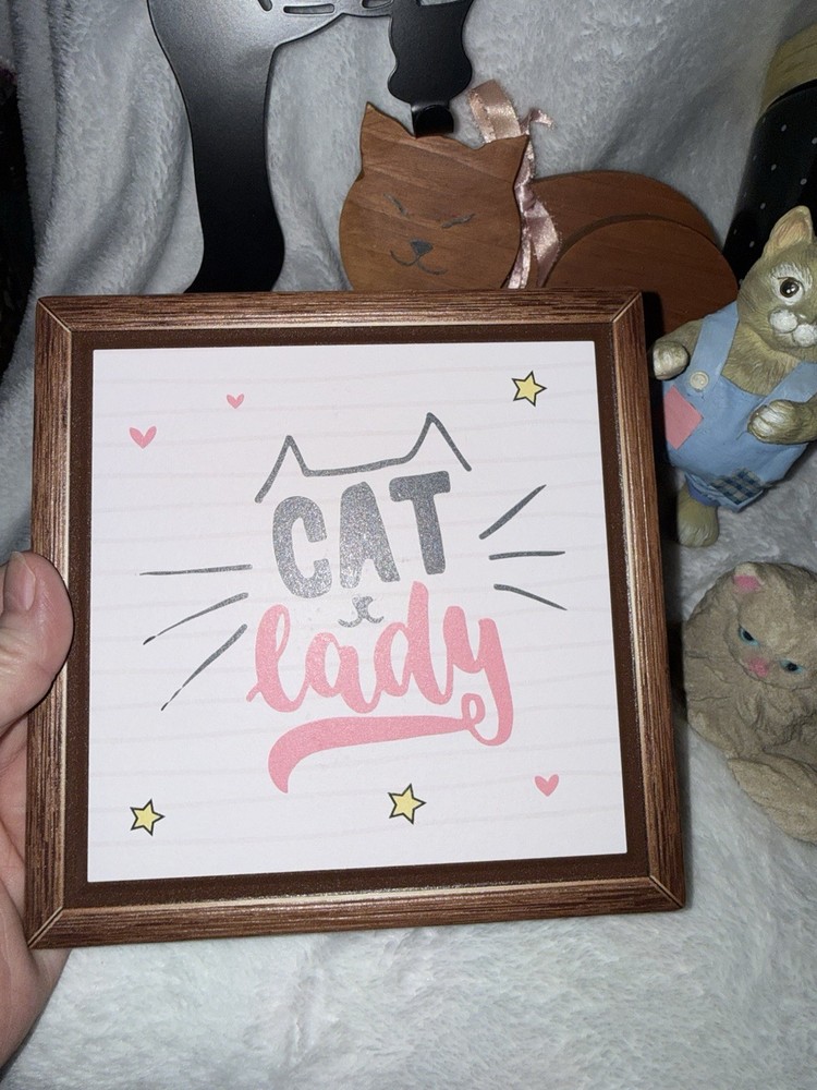 6 Cat themed Decor Items