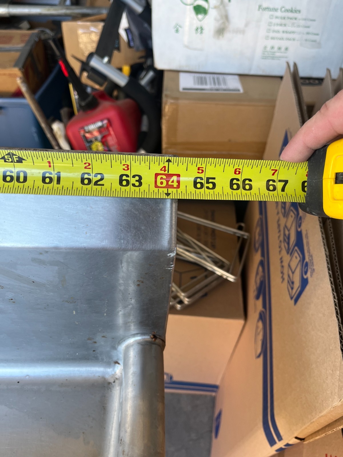 2 Compartment Prep Sink w/right hand drain shelf, used