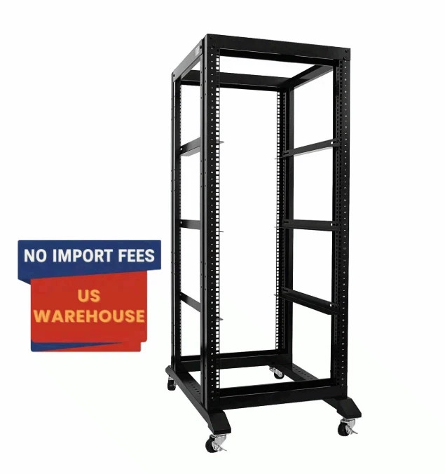 27U 4-Post Open Frame Server Rack 800MM Deep 19" Adjustable L Rails 700LB