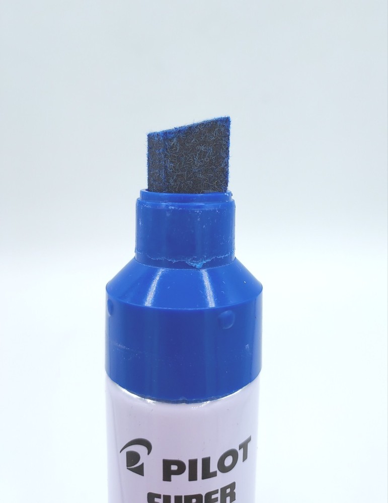 *2-Pack* Pilot 43200 Super Color Blue Permanent Marker, Jumbo Chisel, Refillable