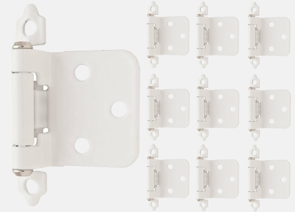 HINGES CABINET - 10 PACK Amerock DOOR Self Closing Variable Overlay White
