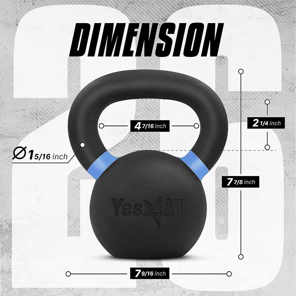 Cast Iron Kettlebell Pair for Strength Training./