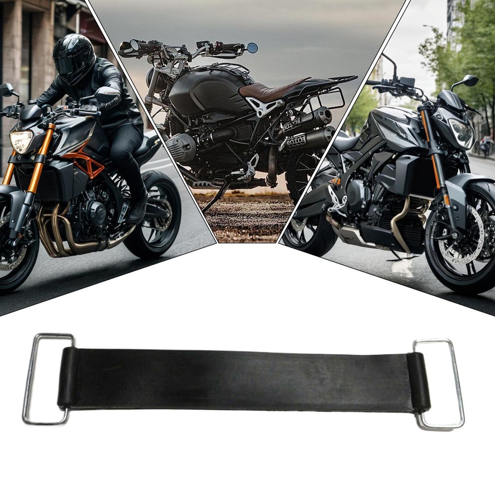 2Pcs Motorcycle Rubber Battery Strap Holder Belt Battery Box Fixed Strap