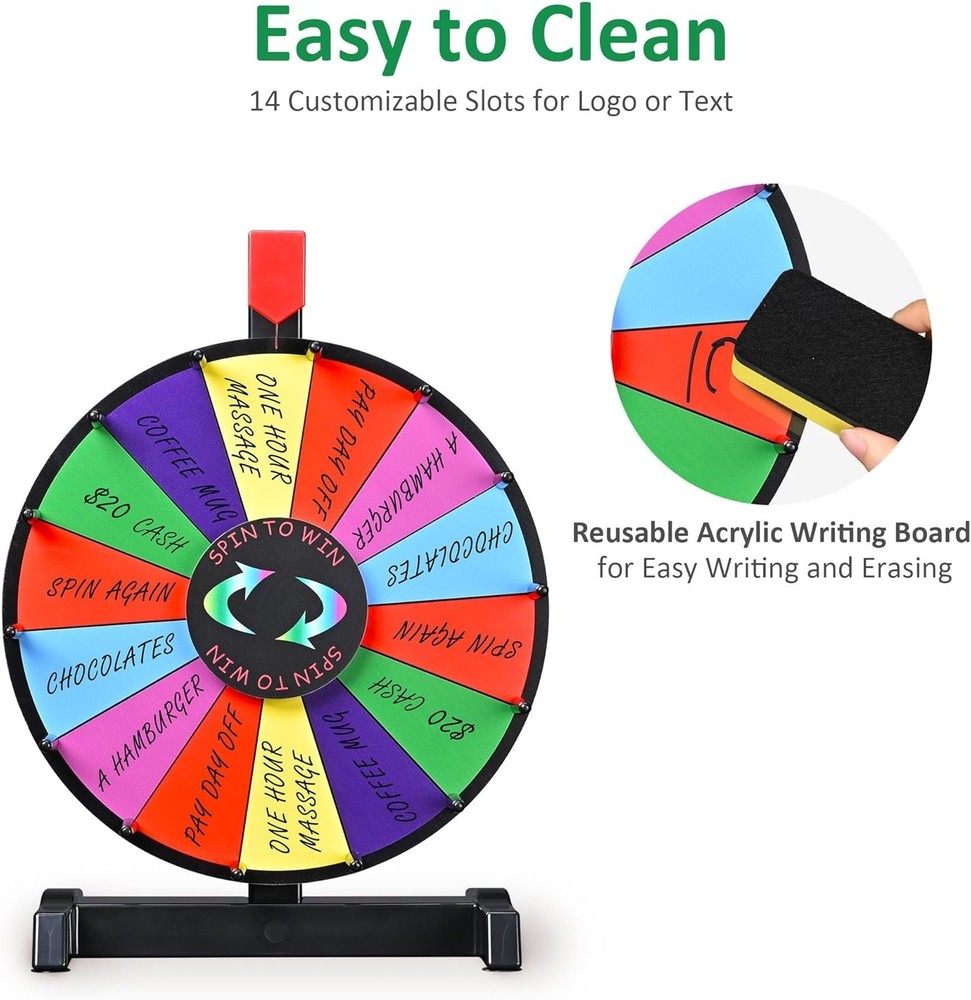 12" Prize Wheel Tabletop Spinner Game