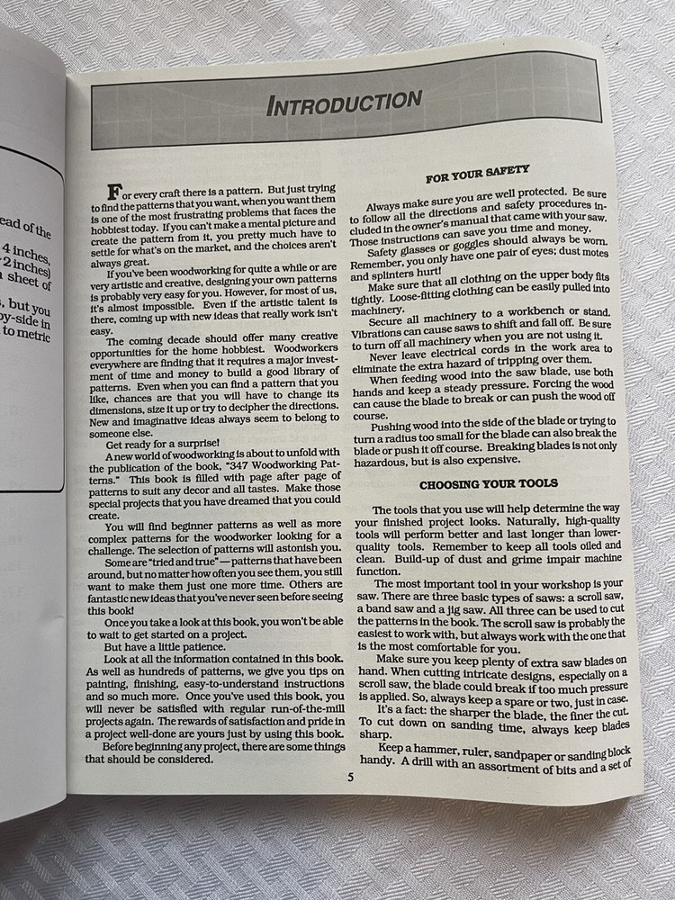 347 Woodworking Uncut Patterns 1993