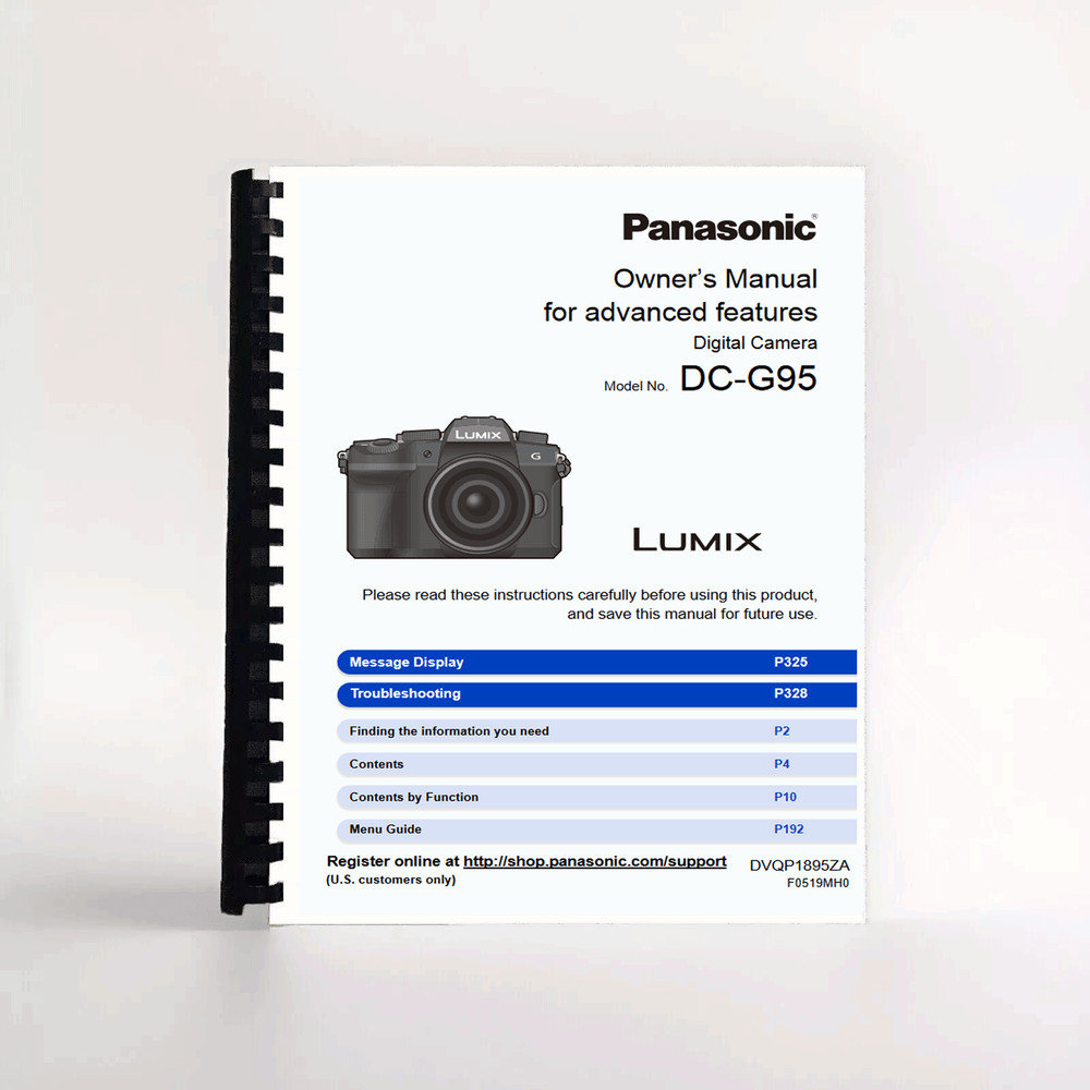 Owners Manual for Panasonic Lumix DC-G95 Camera