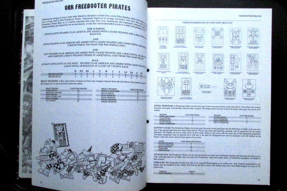 OOP Citadel / Warhammer 40k / Rogue Trader Space Orks Freebooterz Hardback Book
