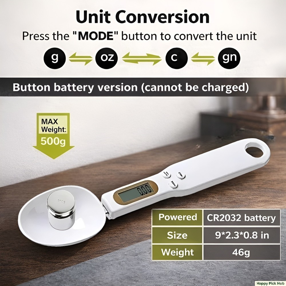 Digital Spoon Scale Food Kitchen Scale Portable for Coffee Baking