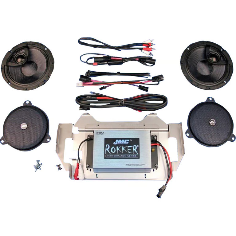 J&M Rokker Stage-6 200W 2-Channel Programmable Amplifier/ Speaker Kit