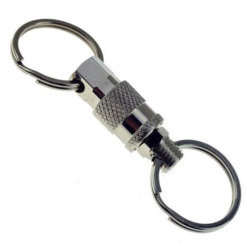 Pull Apart 2 Piece - Mini Air Coupler Disconnect - Quick Release Key Ring Chain