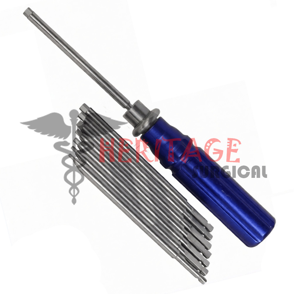 Orthopedic Bone Screwdriver Set With Quick Coupling Handle Surgical Instruments