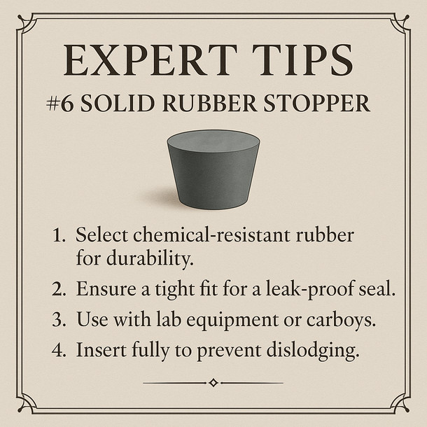 LD Carlson No. 6 Solid Rubber Stopper
