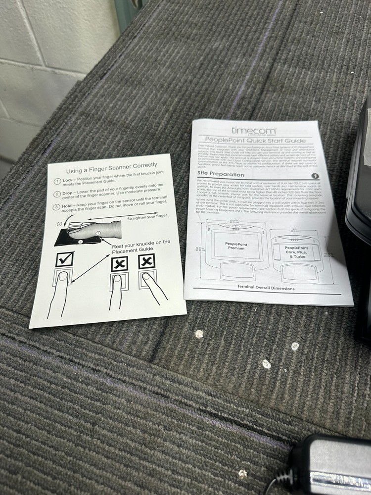 Timeco People Point Timeclock Digital Thumb Reader