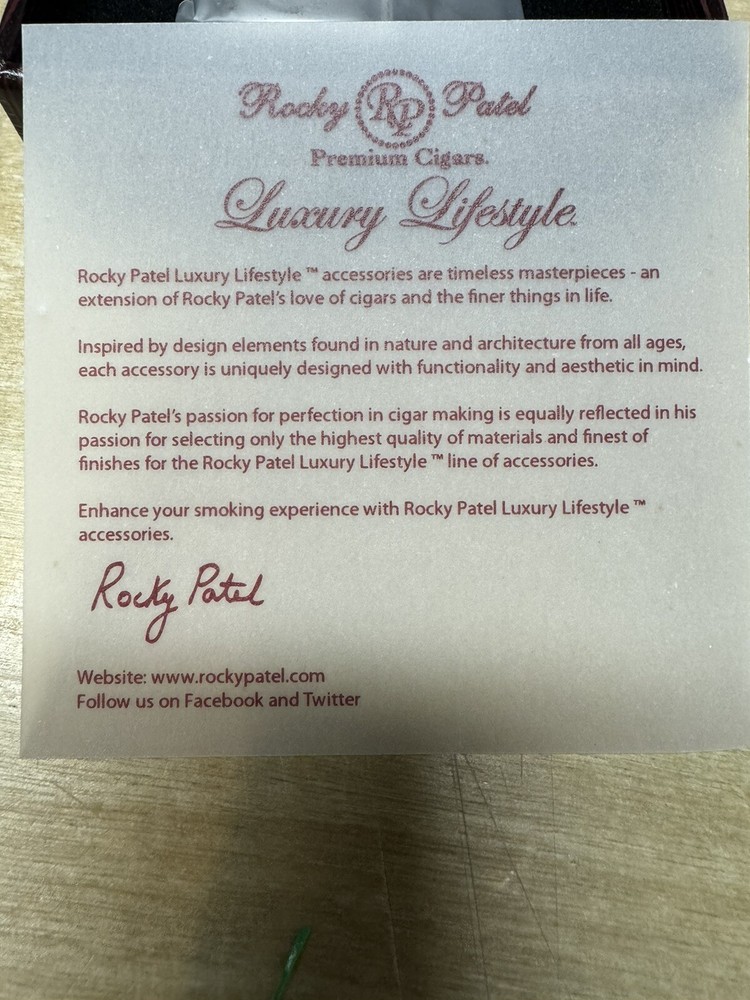 Rocky Patel Esquire Inline Triple Jet Lighter - Silver - New