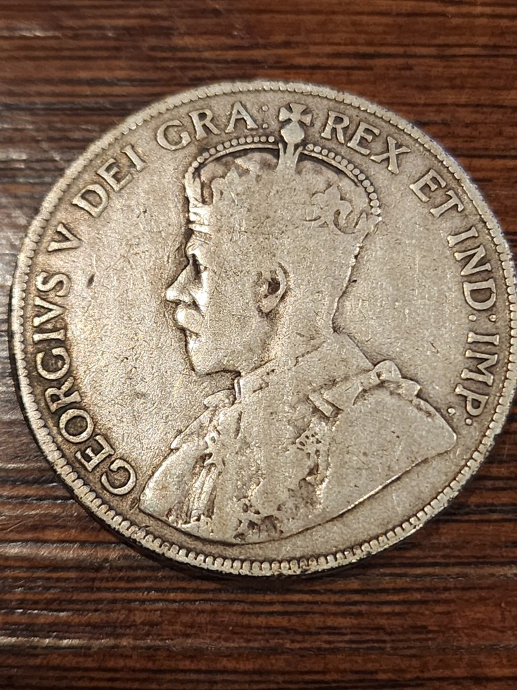 1918 Canada 50 Cents Silver Coin