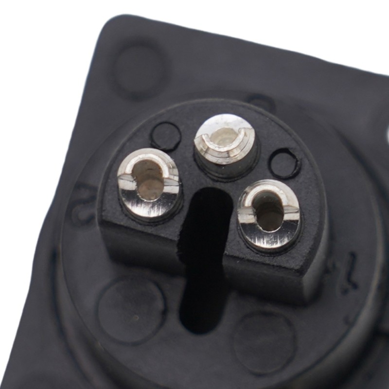 Mobility Scooter Panel Mount Port Easy Installation 3 Pin Socket Connector