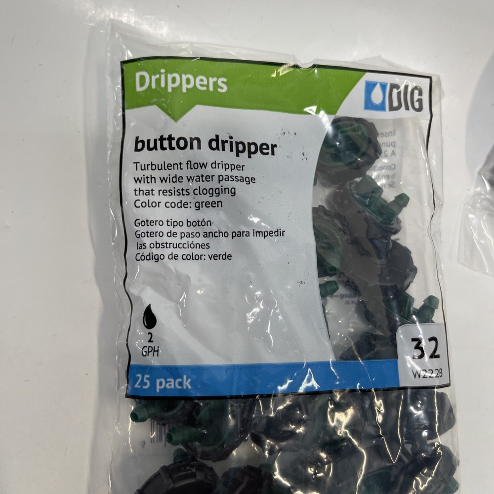 25PCS DIG BUTTON DRIPPER W222-B 2GPH. # 32