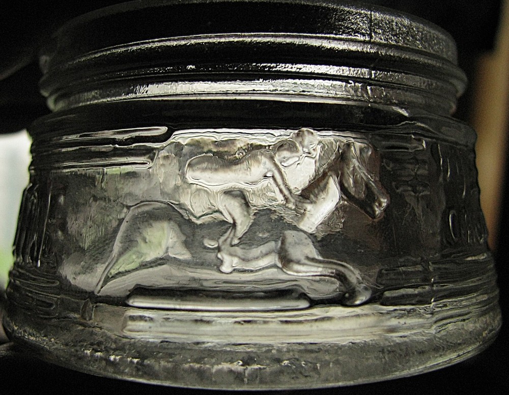 (2) 1940s-1950s est., BOOT CREME by CAVALIER Jars, Baltimore, MD