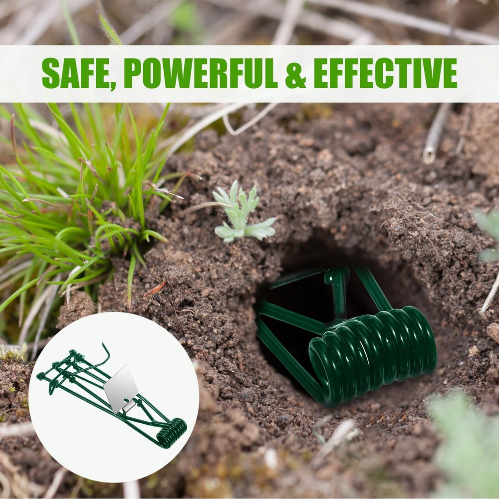 Metal Mole & Gopher Trap - Reusable Tactical Mole Gopher Killer Outdoor Vole ...