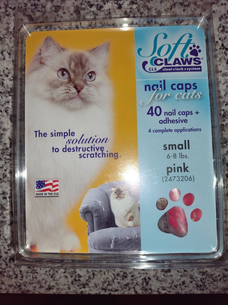 Soft Claws Cat Nail Caps Kit, Small, Pink