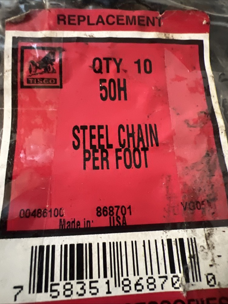 TISCO: Roller Chain 50 H, 10 Foot