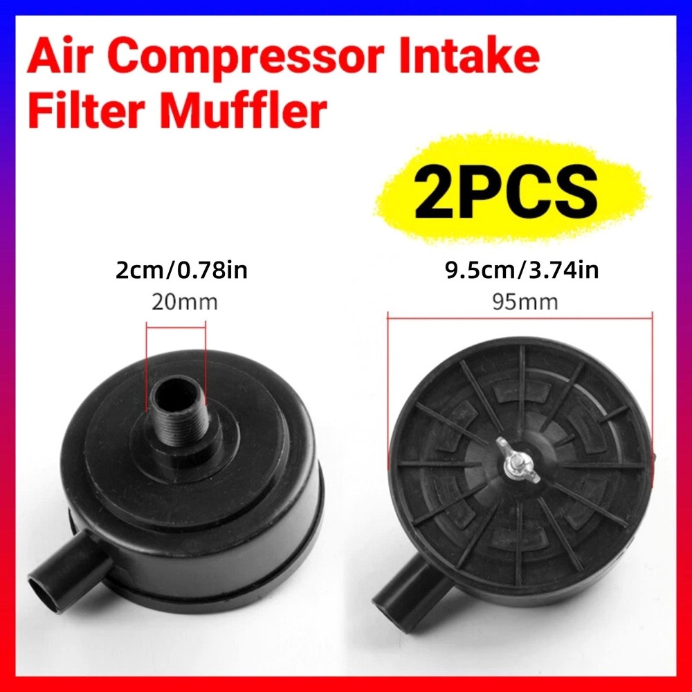 For DeWalt Air Compressor Intake Silencer Filter 9.5cm Diameter Plastic 2 Piece