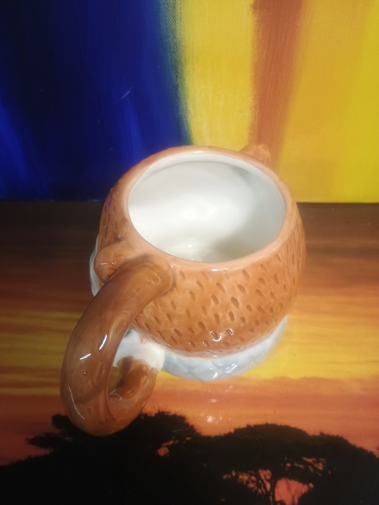 Fox Mug 3D Earthenware Fall Orange Hand-Painted Nature