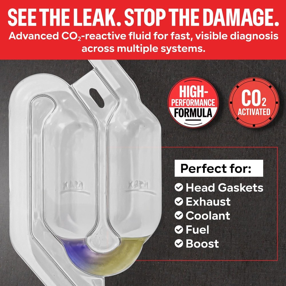 Combustion Leak + Head Gasket Test Kit - Over 100 Tests - Includes 8oz...