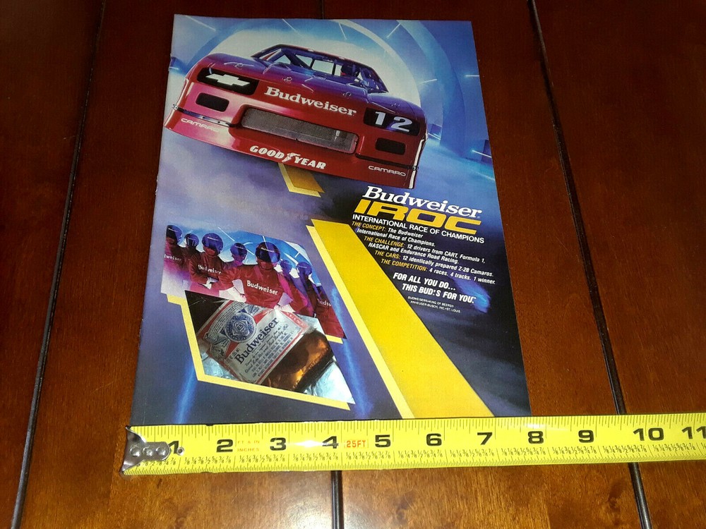 1985 CAMARO IROC BUDWEISER ORIGINAL AD