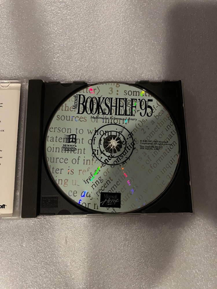 Microsoft Home Bookshelf 95 MultiMedia Reference Library CD-ROM