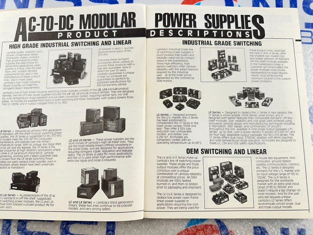 Lambda '88 Power Supply Catalog.