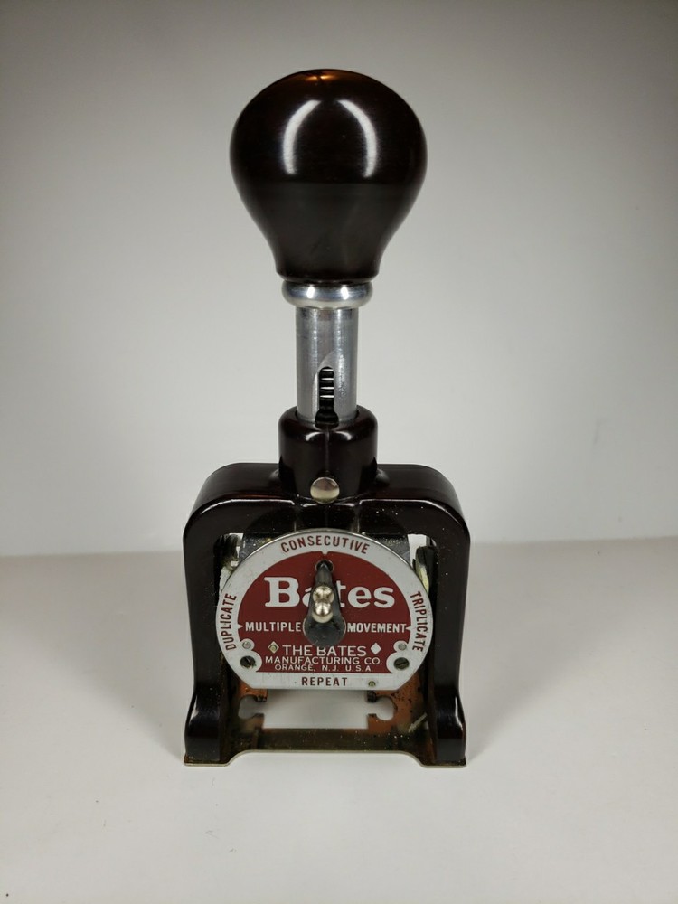 Bates Numbering Machine 4 Movement