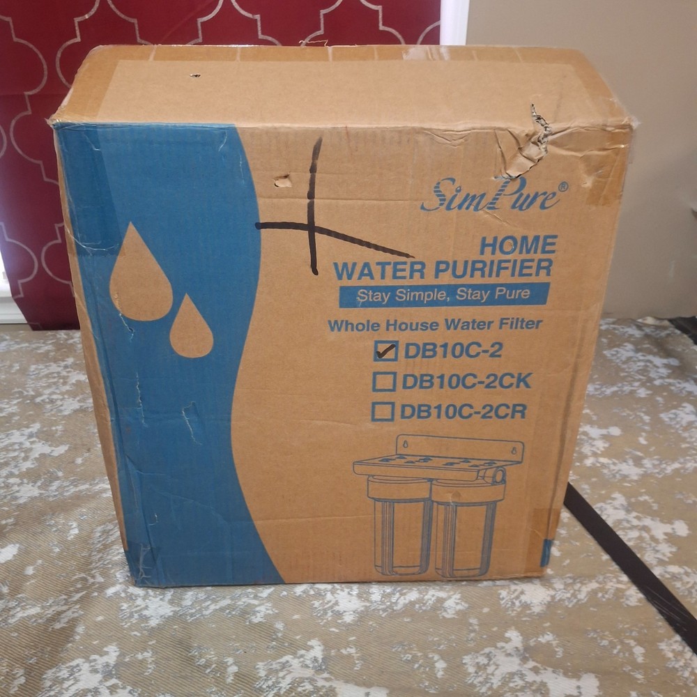 SimPure DB10C-2 Whole House Water Purifier Home Filter Housing Filtration System