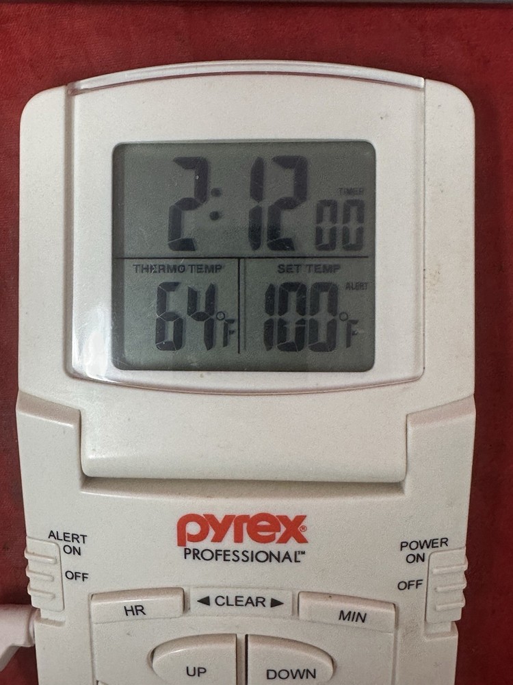 Pyrex Professional Programmable Timer Digital Meat Thermometer