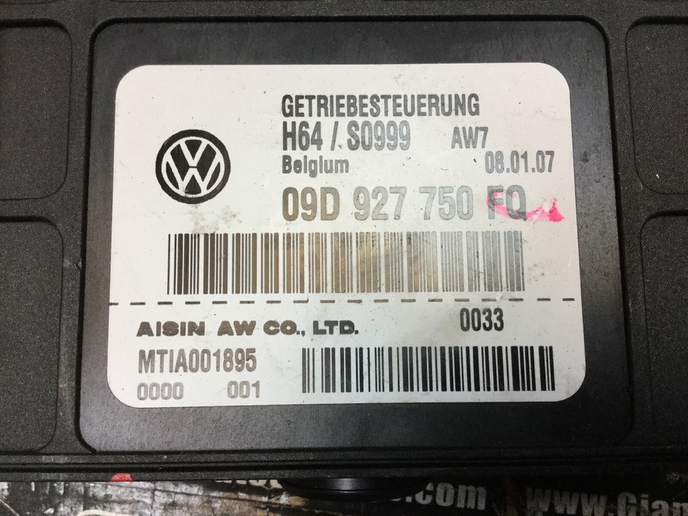 07 AUDI Q7 4.2L TRANSMISSION BRAIN BOX COMPUTER CONTROL MODULE TCU TCM