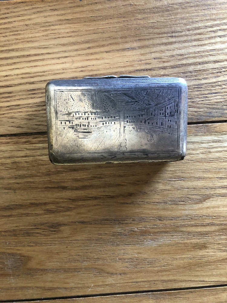 Antique Russian Silver Cigarette Case.