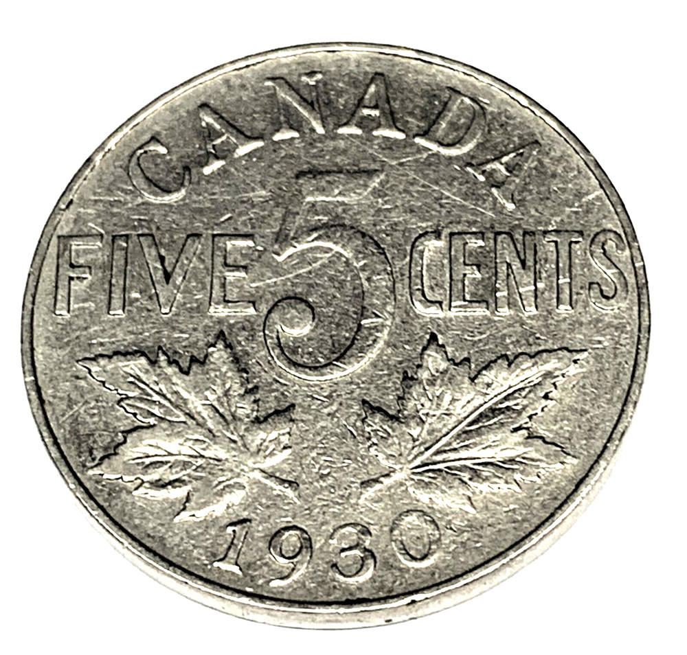 # C1534   CANADA    COIN,     FIVE CENTS   1930